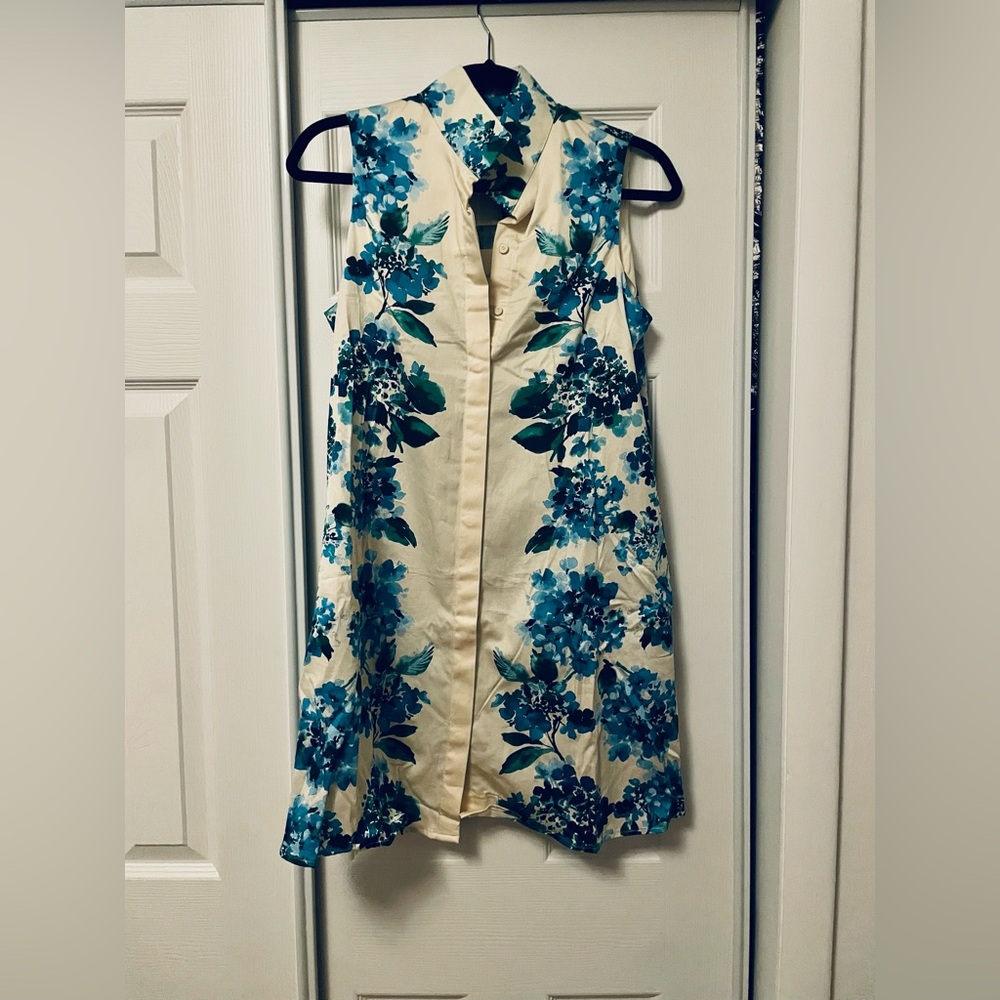 Water's Edge Hydrangea Sleeveless Charlie Dress size S Small